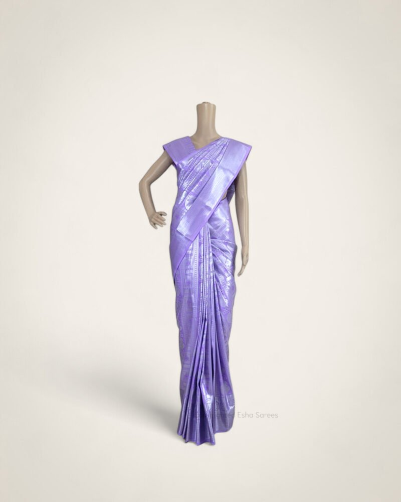 Elegant Purple Silk Saree – A Blend of Modern Sophistication