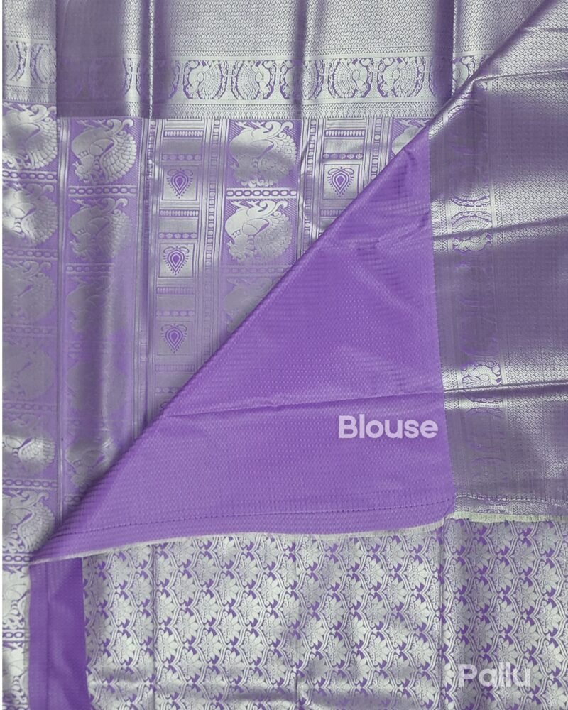 Elegant Purple Silk Saree – A Blend of Modern Sophistication - Image 4