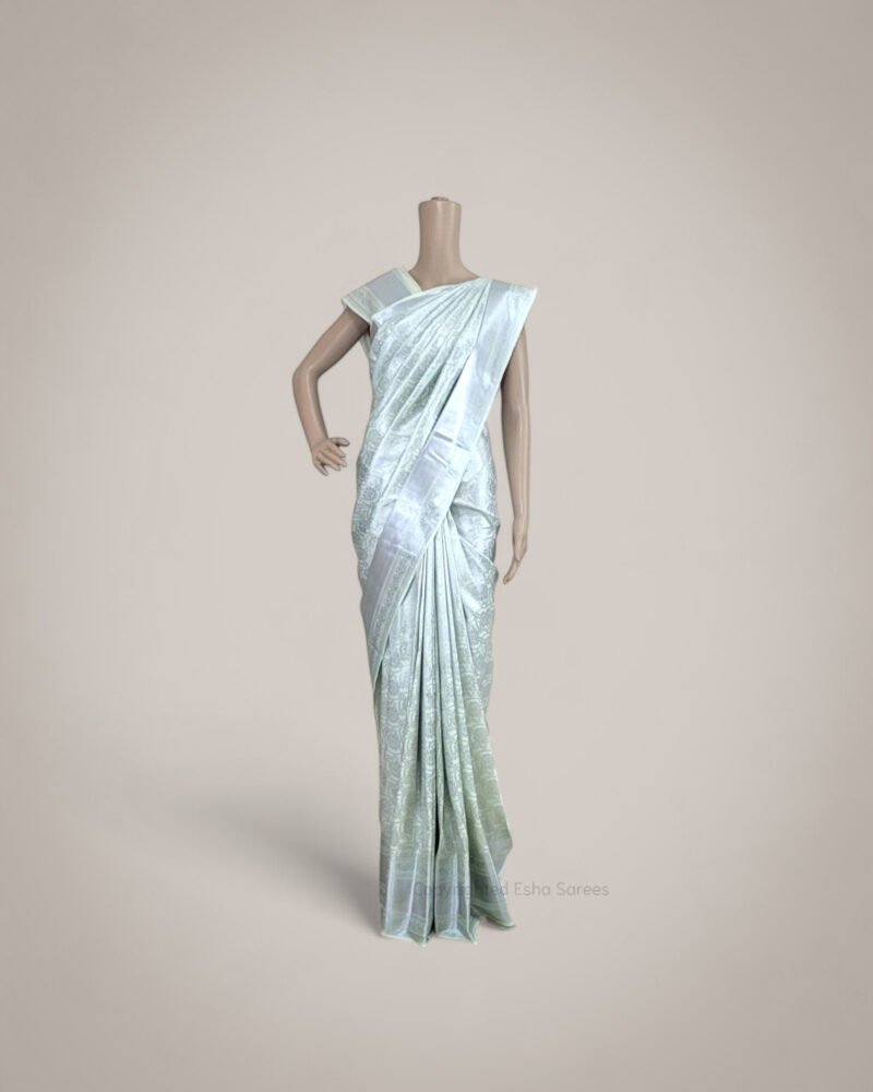 Graceful Silver Silk Saree - A Symbol of Sophistication